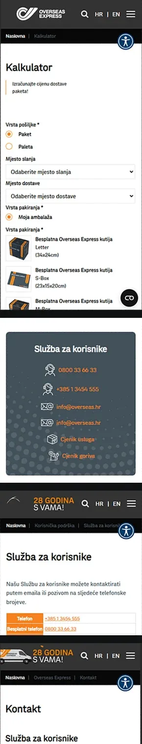 Overseas Express na mobitelu: kalkulator, služba za korisnike i kontakt